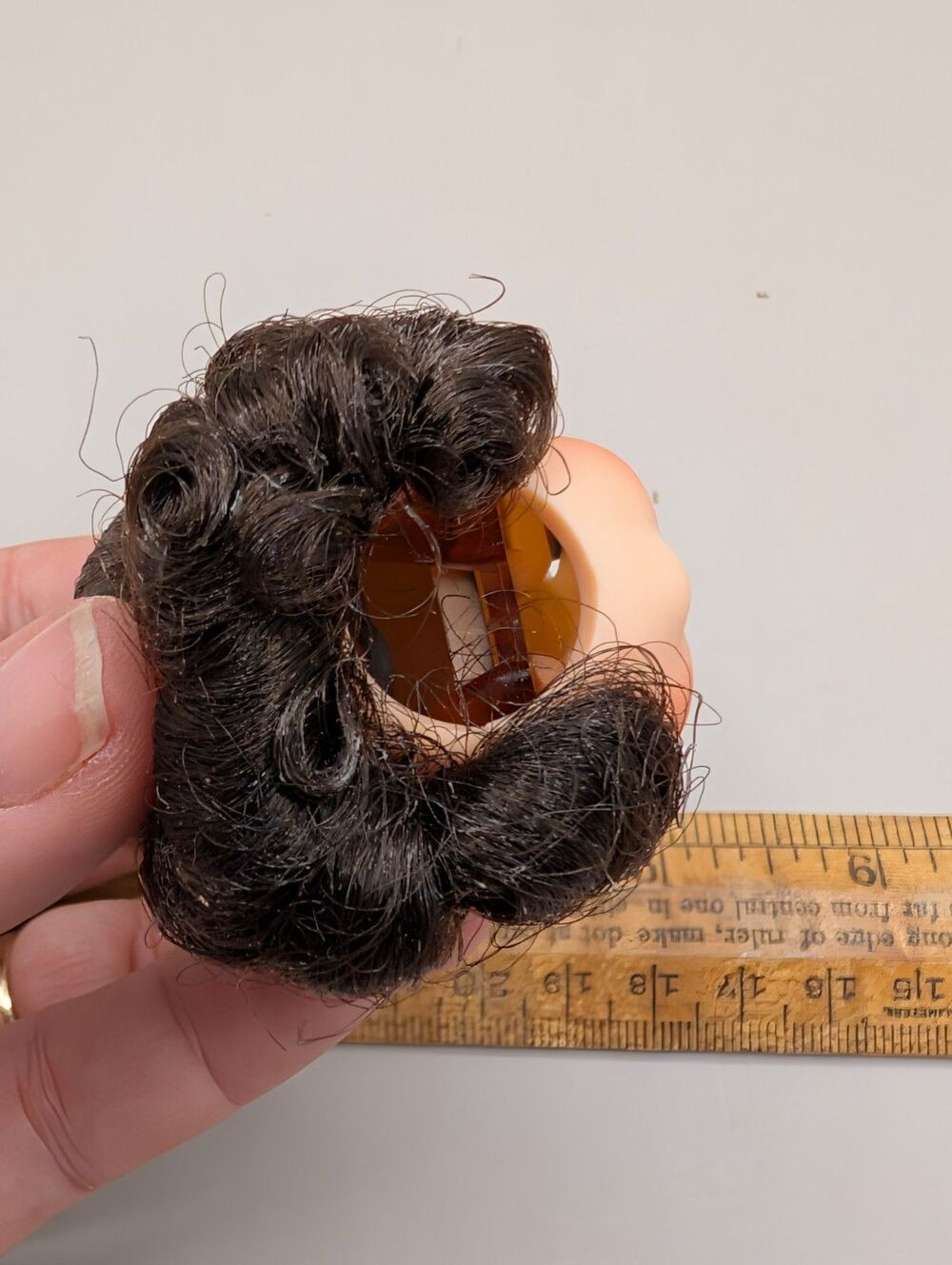Vintage Madame Alexander  Doll head parts replacement black hair. - Picture 5 of 5
